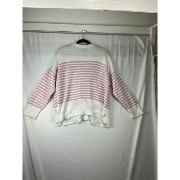Shannon Passero Oversized Cardigan Womens Size L 80s Girlhoodcore Stripes - Picture 10 of 16